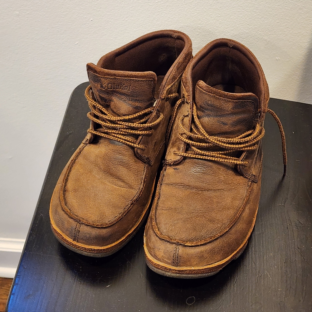 OluKai Brown Leather Men's Boots